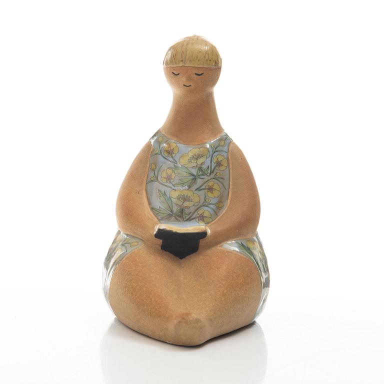 Lisa Larson, figurin, stengods, "Amalia" ur serien "ABC-flickor", Gustavsberg.