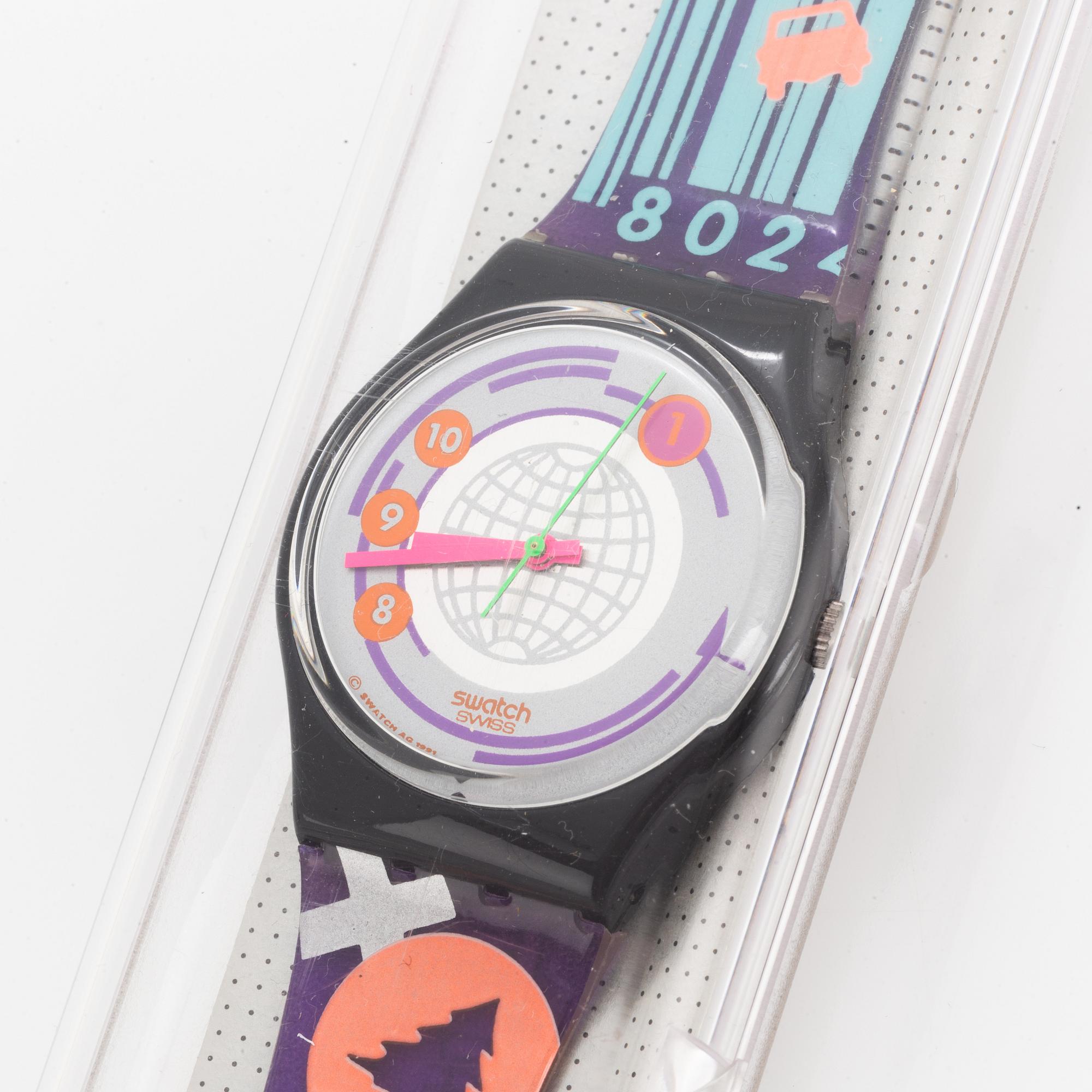 Swatch, Ean Code, wristwatch, 34 mm.