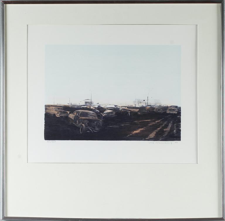 ULF WAHLBERG, färglitografi, signerad, Daterad -94, 28/360.