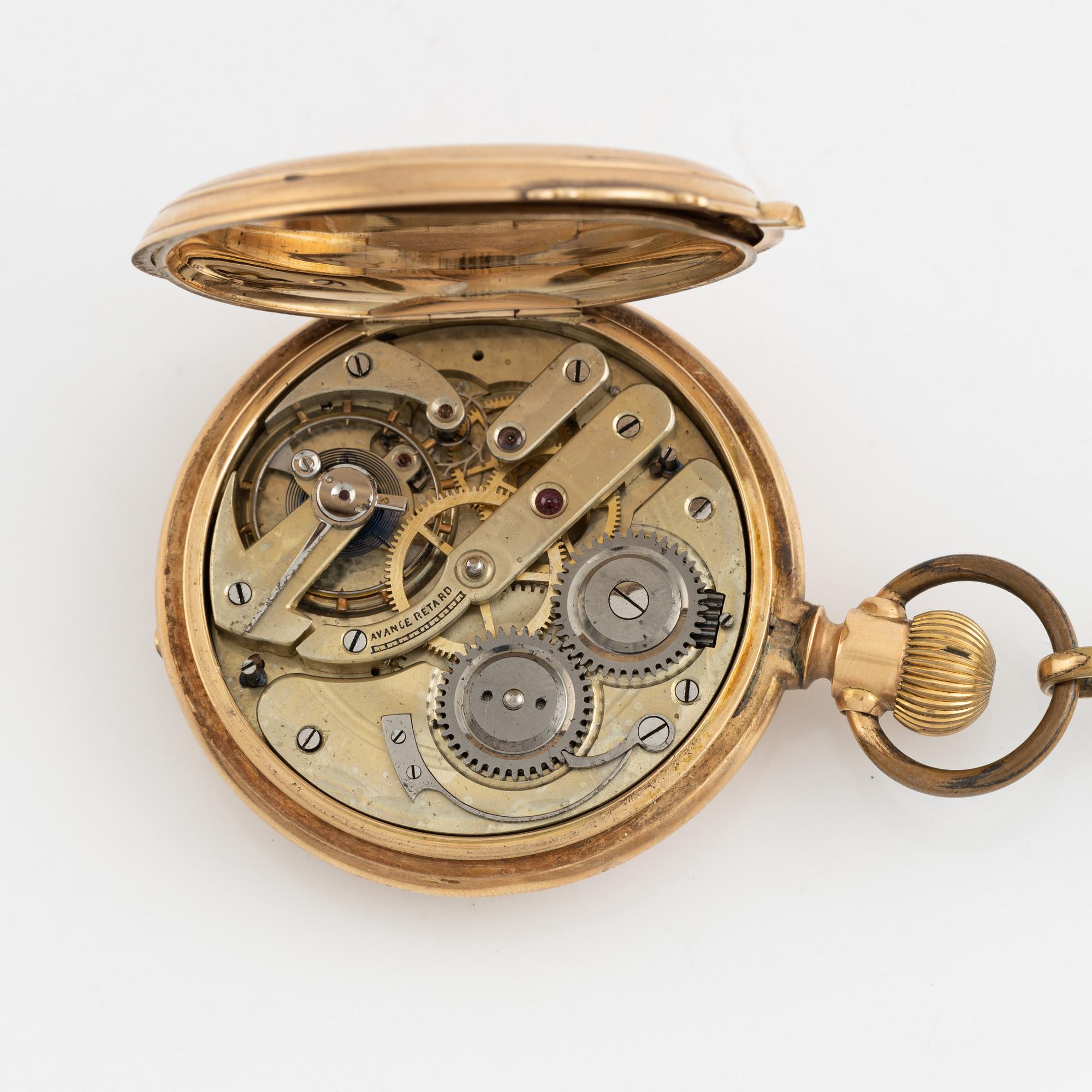 Pocket watch, Pateck Genève, hunter, 53 mm.