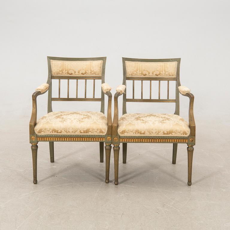 Salon group 3 pcs Gustavian style first half of the 20th century.