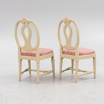 A pair of Gustavian chairs, Stockholm, second part of the 18th century.