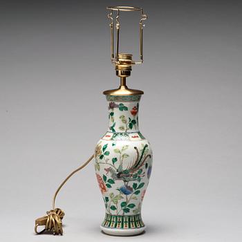 A Chinese famille verte vase, circa 1900.