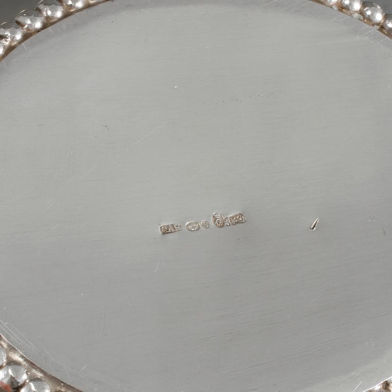 KAFFESERVIS, 4 delar, silver, importstämplat CAK, Göteborg 1919.Vikt 1789 g.
