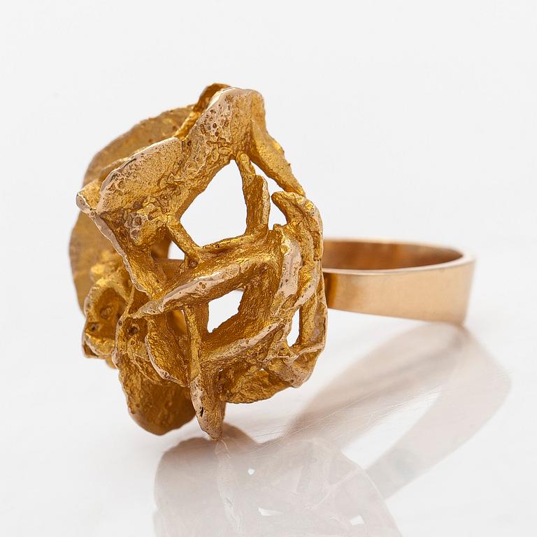 Björn Weckström, ring, "Kioto", 14K guld, Kruunu Koru Oy/Lapponia 1968.