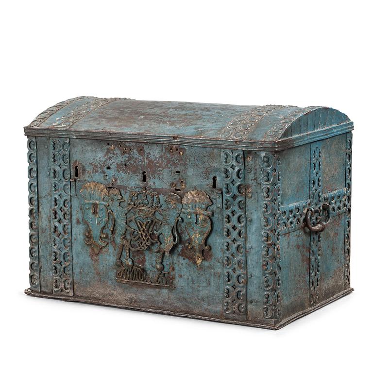 A Swedish 1750's metal chest.