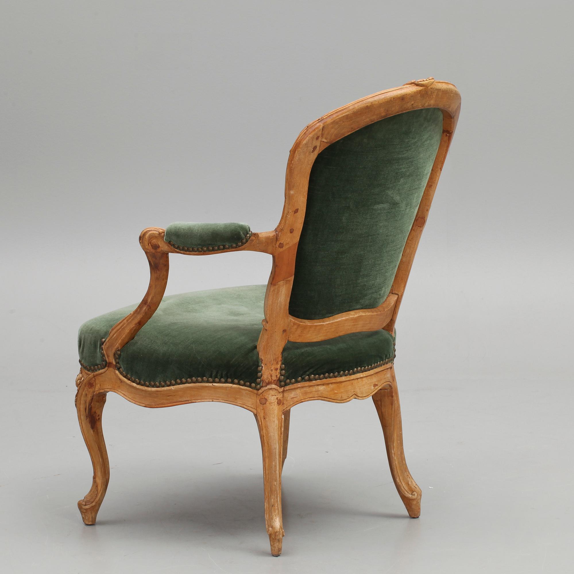 KARMSTOL, Louis XV-stil, 1800-tal.