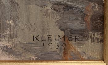 AXEL KLEIMER, olja på pannå, signerad och daterad 1939.