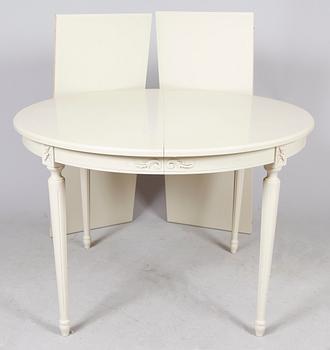 MATSALSMÖBEL, 5 del, gustaviansk stil, 1900-talets andra hälft.