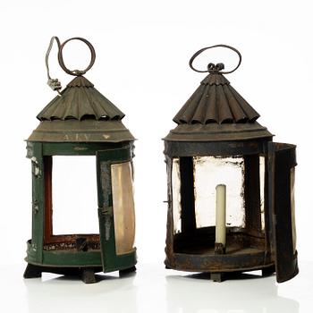 Lanterns, 2 pcs. folk art, 19th century.