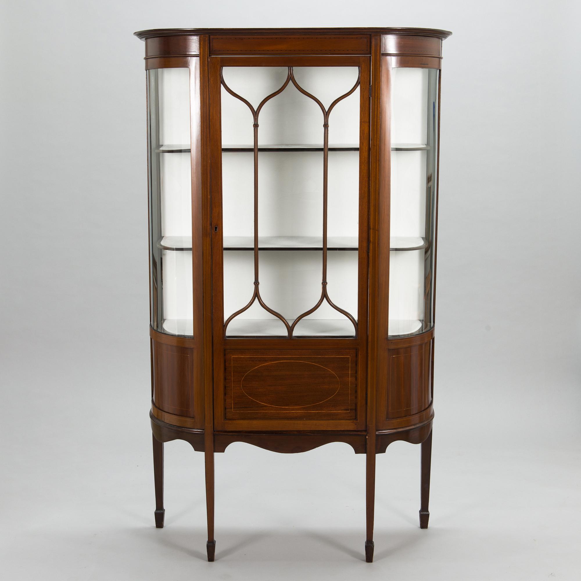 A 20th century English display cabinet.