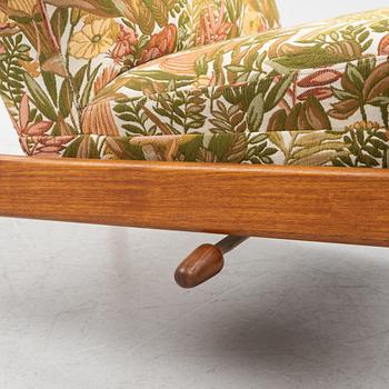 Folke Ohlsson, an armchair with ottoman "Duxiesta", Bra Bohag, Ljungs Industrier, Malmö 1960s.