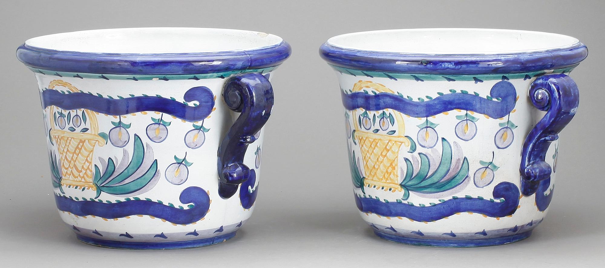 YTTERFODER, ett par, flintgods, Edward Hald, Rörstrand, 1910/20-tal.