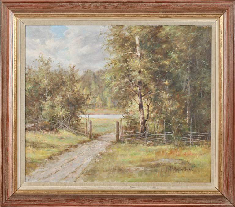 ANSHELM DAHL, olja på duk, signerad.