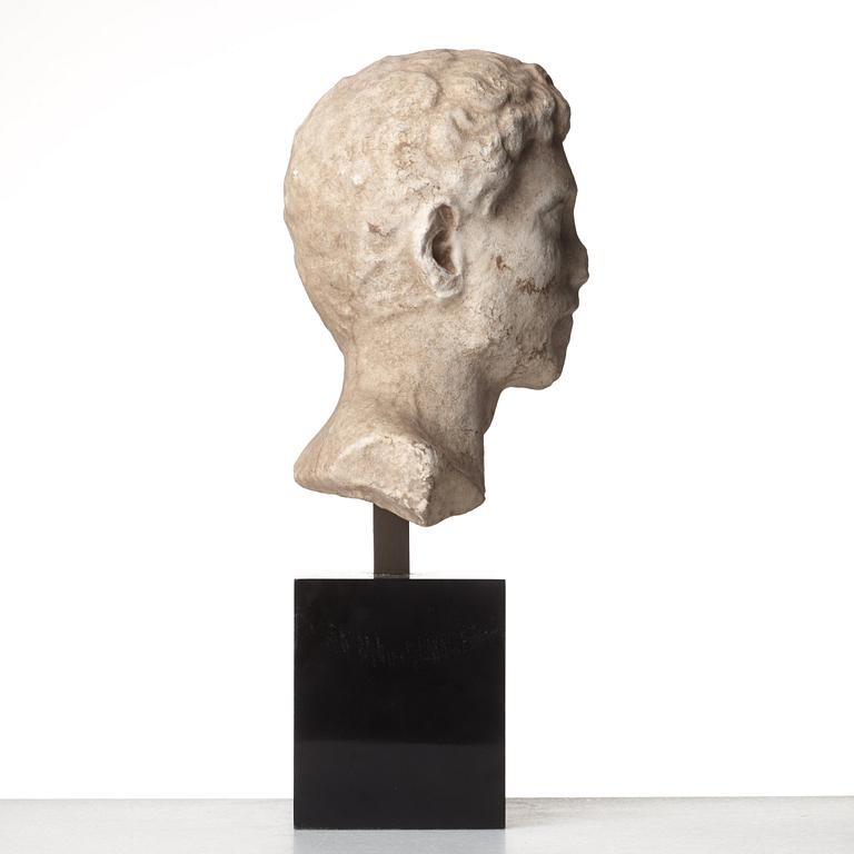 A Roman marble head of a man, probably circa late 1st Century A.D.