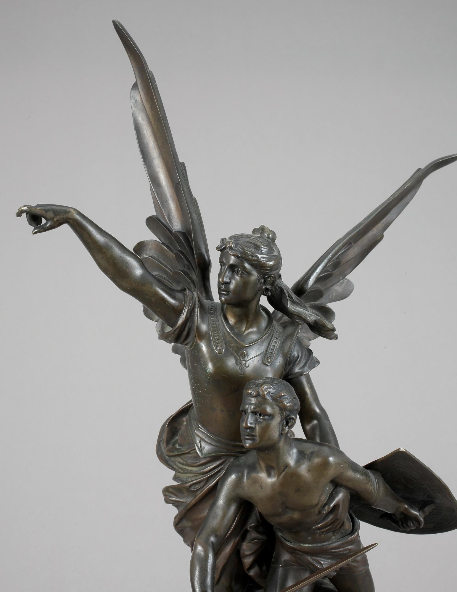 EDOUARD DROUOT, brunpatinerad brons, sign E. Drouot.