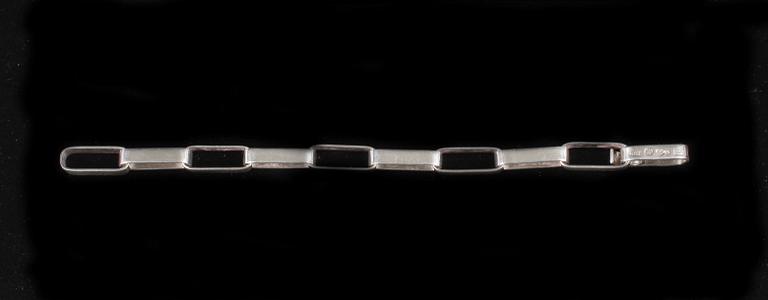 COLLIER samt ARMBAND, silver, Kuhlin, Göteborg. 1977.