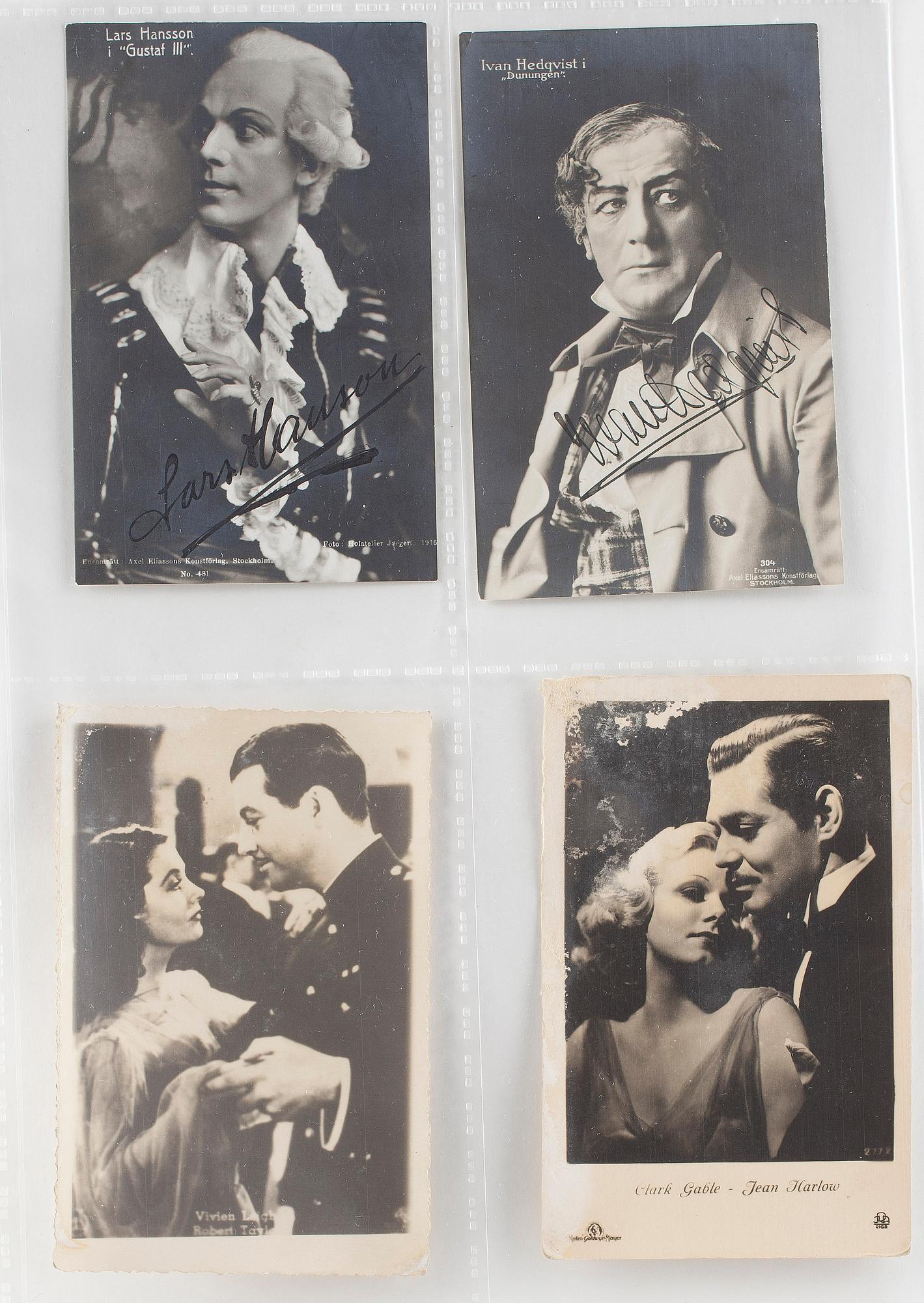 PARTI KÄNDISFOTOGRAFIER, 10 st, varav 3 st signerade.