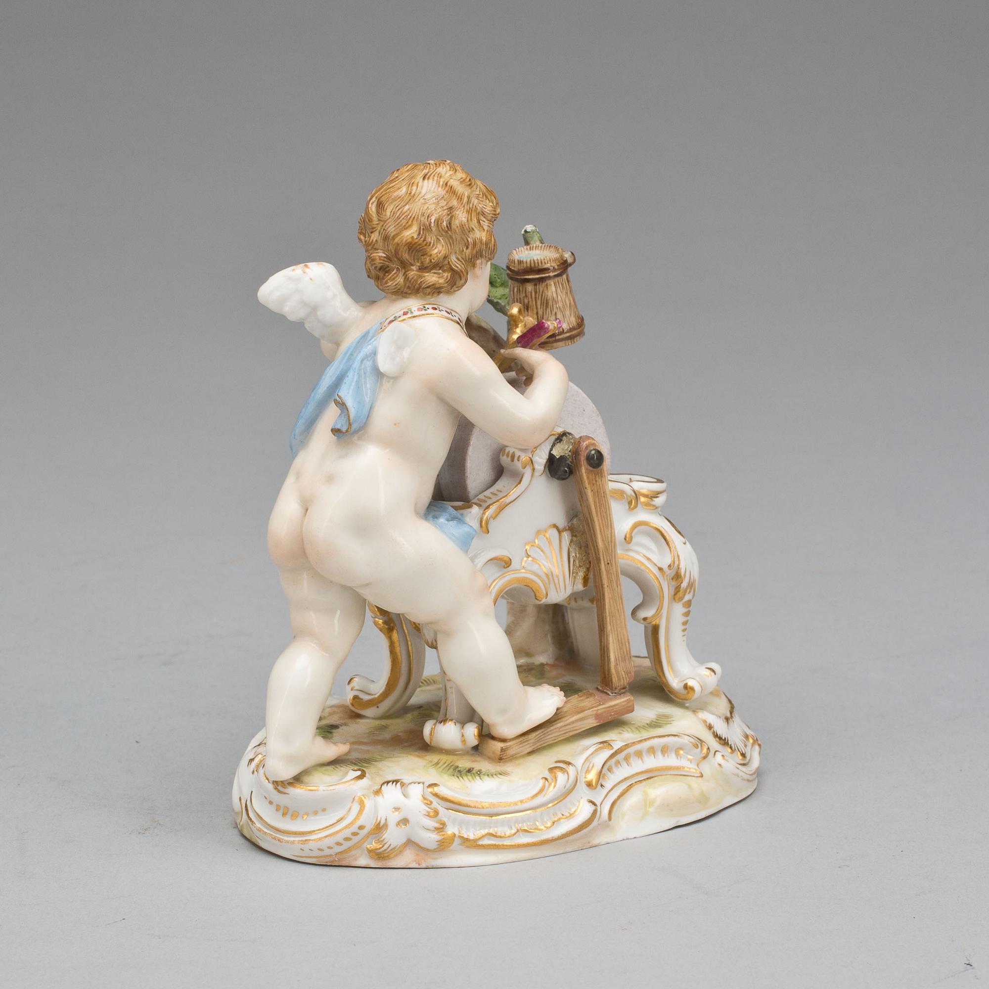 FIGURIN, porslin, Meissen, 1800-talets slut.