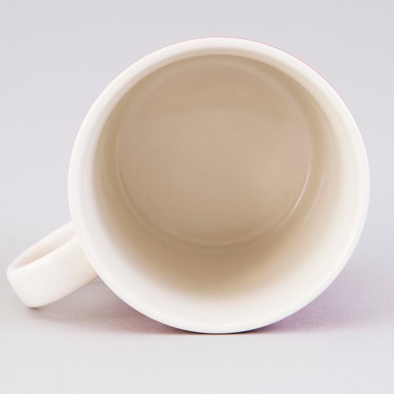 MUMINMUGG, porslin, "Mug mörk rosa",  Moomin Characters, Arabia 1991-1999.