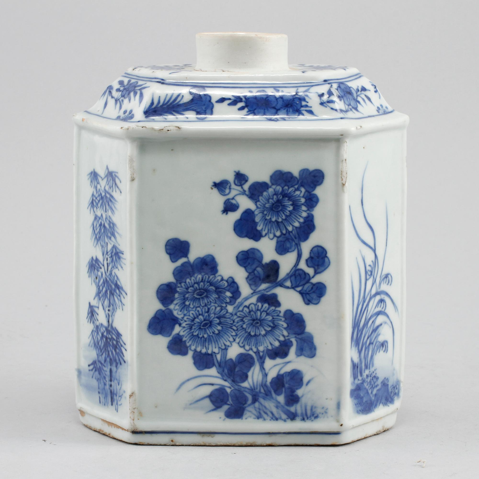 FLASKA, porslin, Kina, 1800-tal.