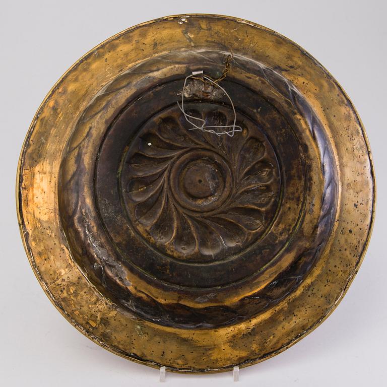 A 16th Century brass baptism dish from Nürnberg, Germany.