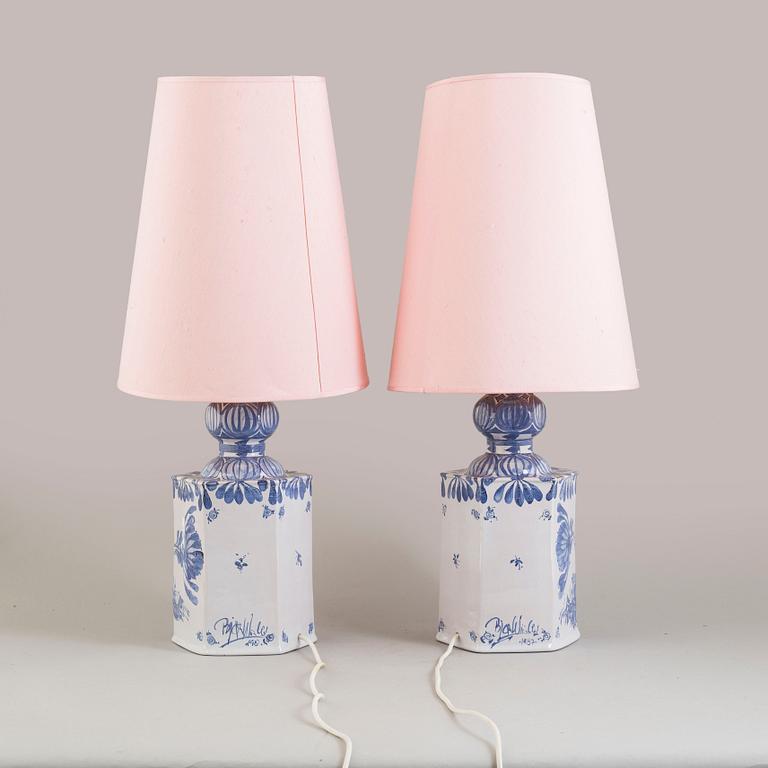 BJÖRN WIINBLAD, bordslampor 1 par, signerade och daterad 1987.