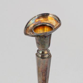 Ljusstakar, 4 st, silver, K.G. Markströms Guldsmeds Ab,  Uppsala, 1972.