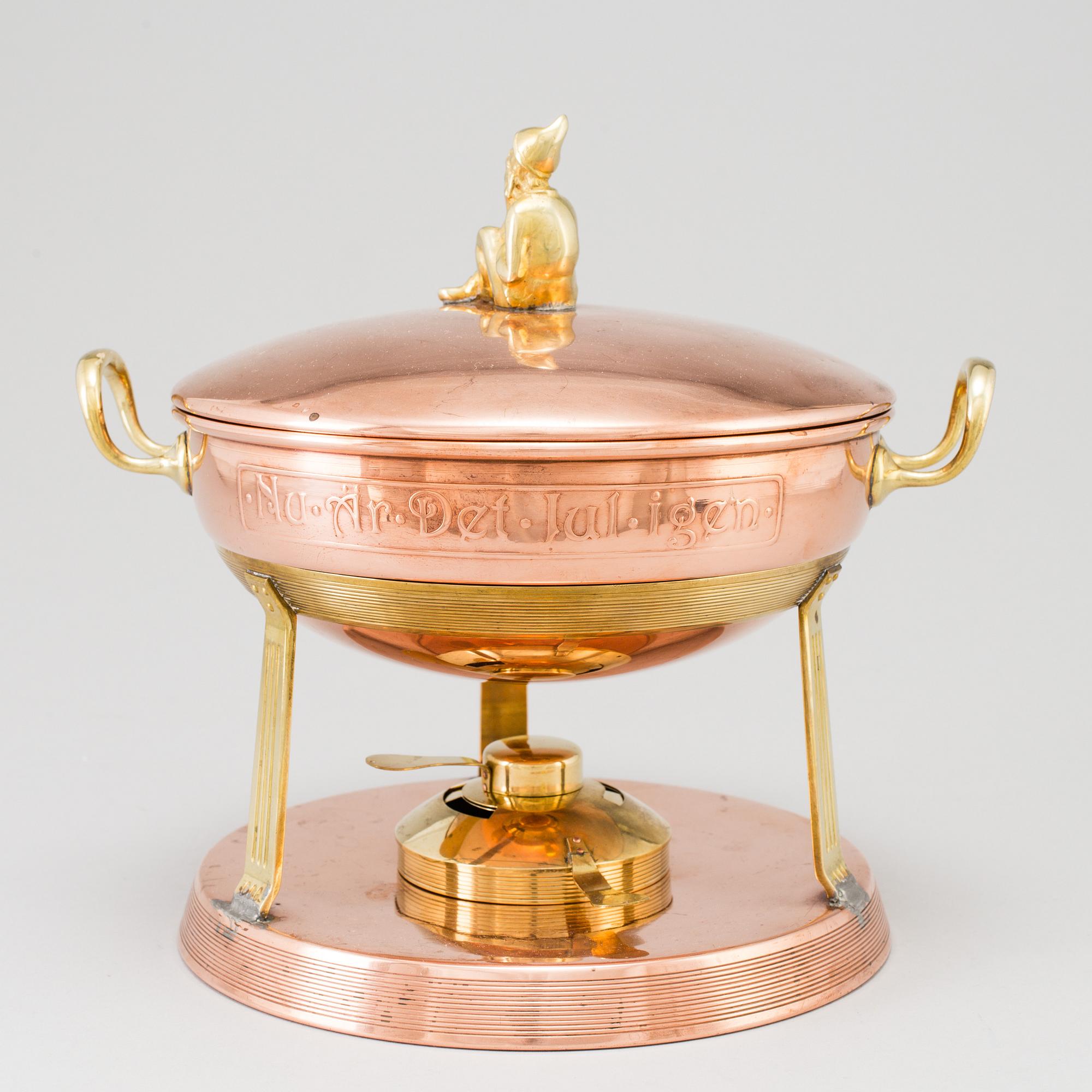 GLÖGGRYTA, koppar och mässing, 1900-talets första hälft.