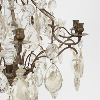 A rococo stye chandelier from around the year 1900.