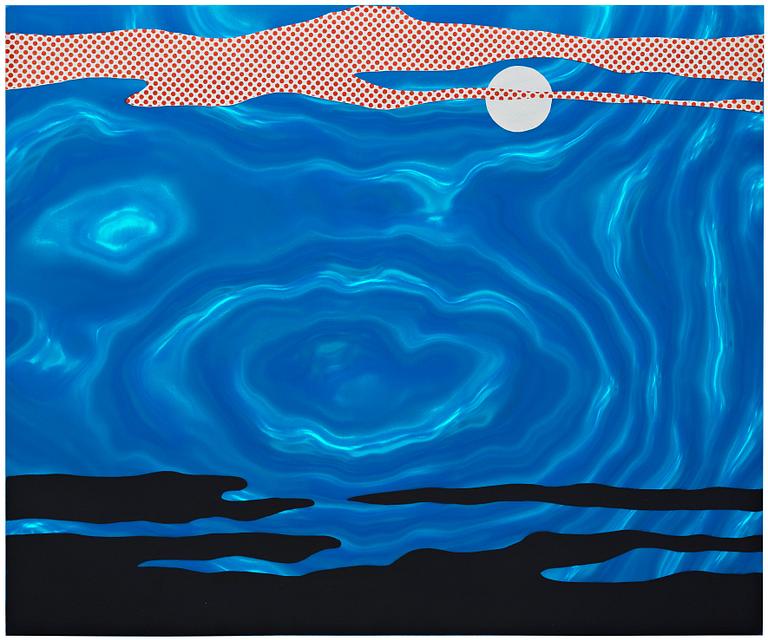 Roy Lichtenstein, "Moonscape" from "11 Pop Artists, Volume I".