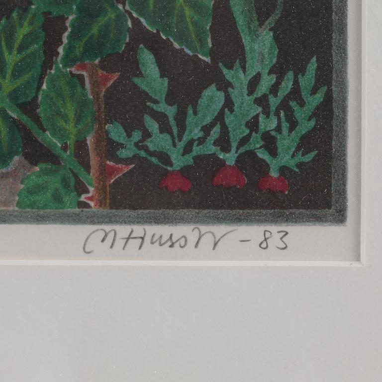 MONA HUSS WALLIN, färglitografi, signerad, daterad -83 och numrerad 198/380.