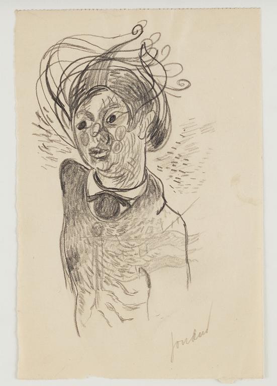 John Jon-And, pencil drawings, 9, Framed together.