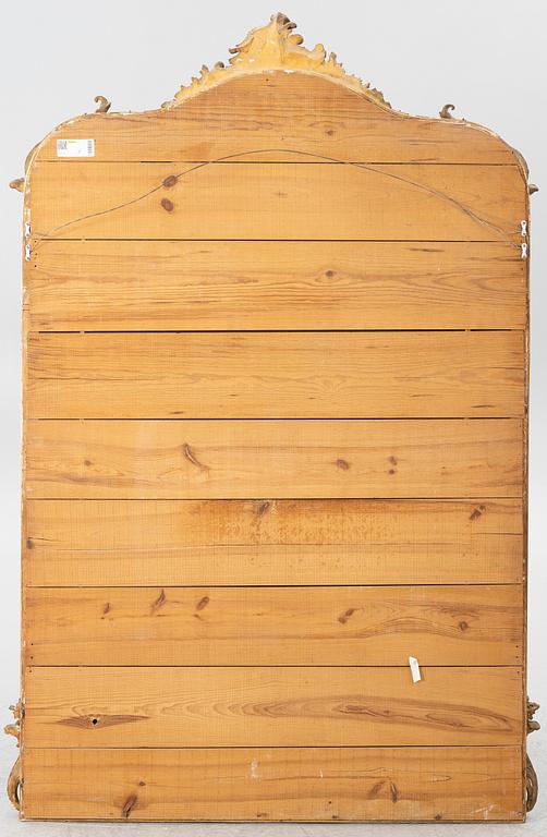 Mirror, Rococo style, late 19th century.