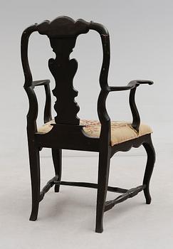 KARMSTOL, senbarockstil, 1800-tal.