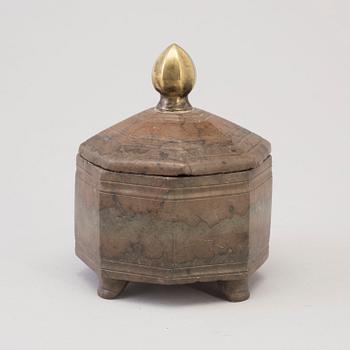 An 19th century stone butter box.