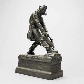 ALFRED OHLSON, skulptur, brons, signerad, gjutarstämpel Otto Meyers Eftr.