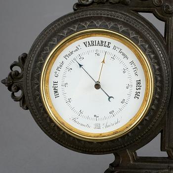 BORDSDUR OCH BAROMETER, omkring 1900.