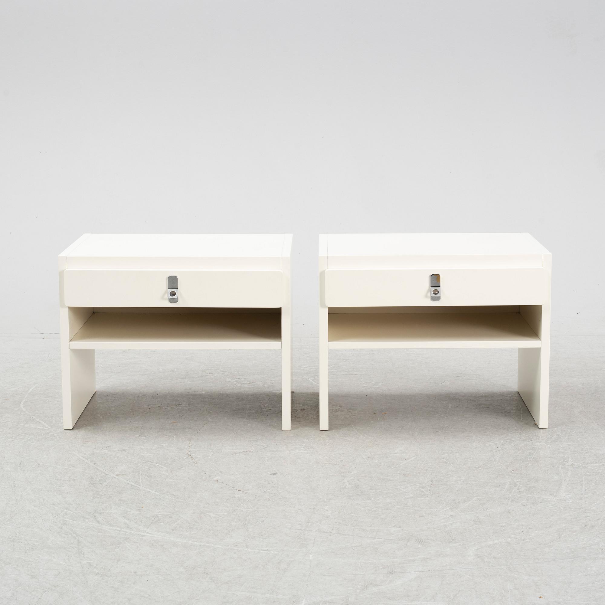 A pair of bedside tables, 'Avanti', Dux, second half of the 20th Century.