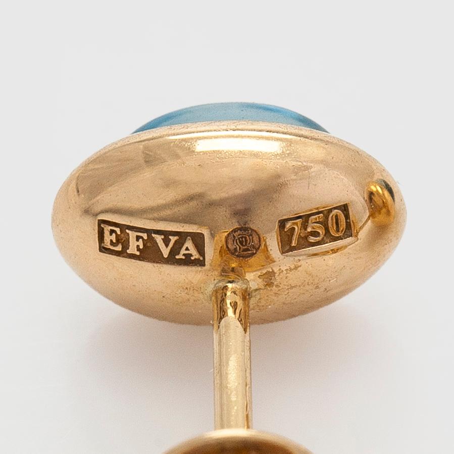 Efva Attling, a pair of 18K gold "Love Bead" earrings with topazes.