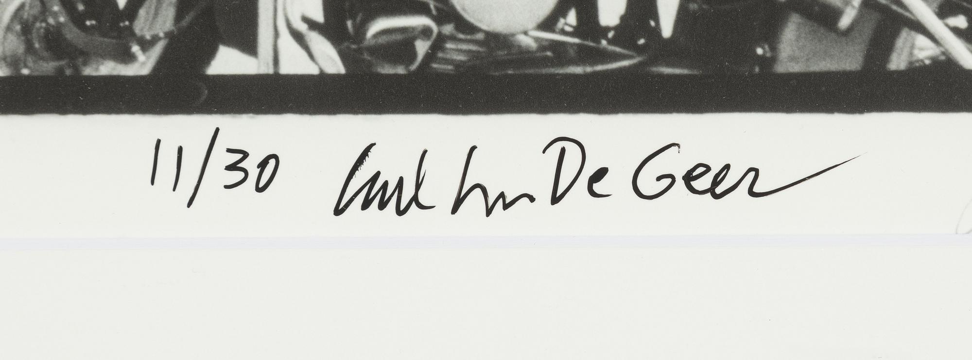 Carl Johan De Geer, photo, signed 11/30.
