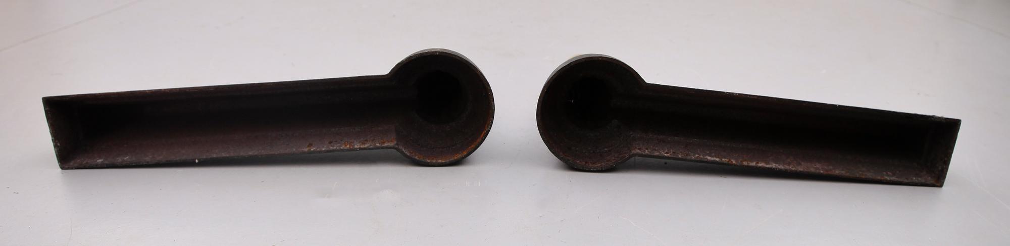 ELDHUNDAR, 1 par, gjutjärn och mässing, 1800-/1900-tal.