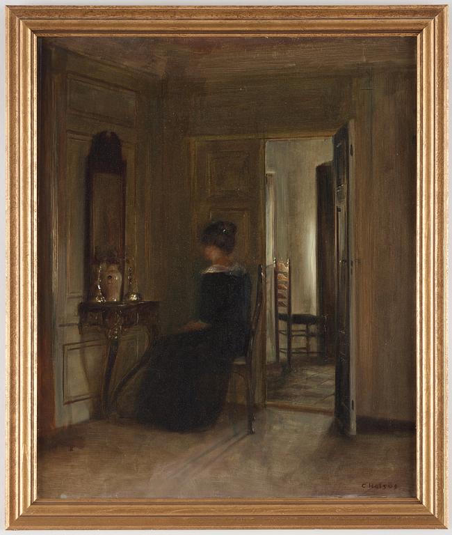 Carl Holsoe, Interior with woman.