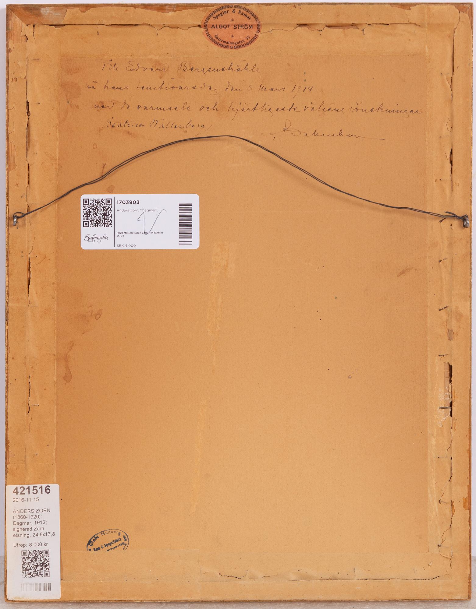 Anders Zorn, "Dagmar".