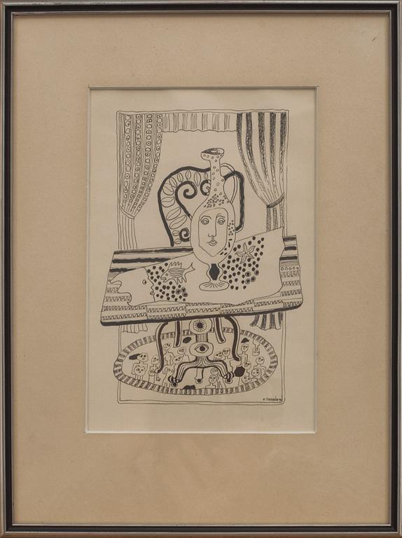 ESAIAS THORÉN, Tusch, signerad o daterad 1946.