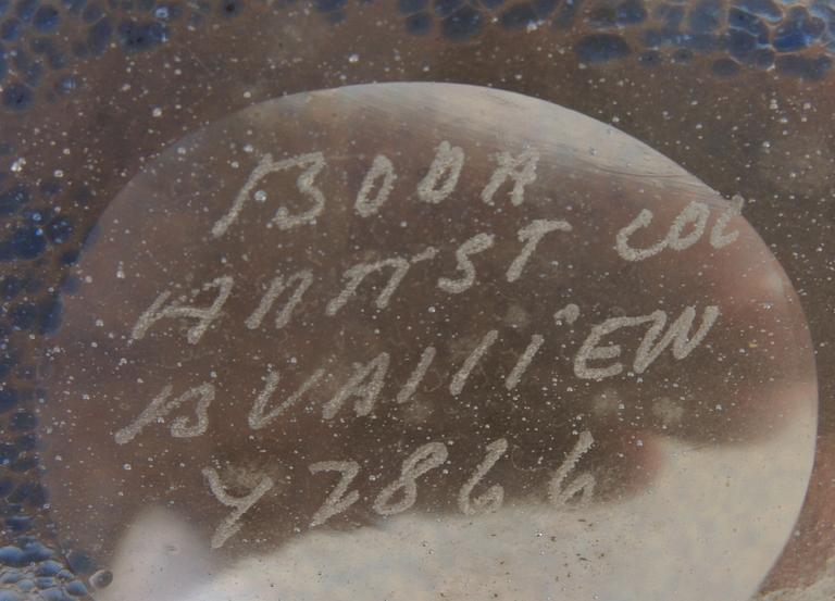 VAS/FLASKA, glas, Bertil Vallien, Boda Artist Collection, sign.
