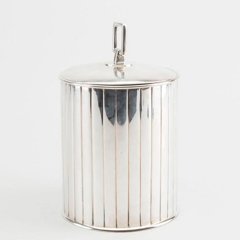 SIGVARD BERNADOTTE, burk med lock, sterling silver Georg Jensen.