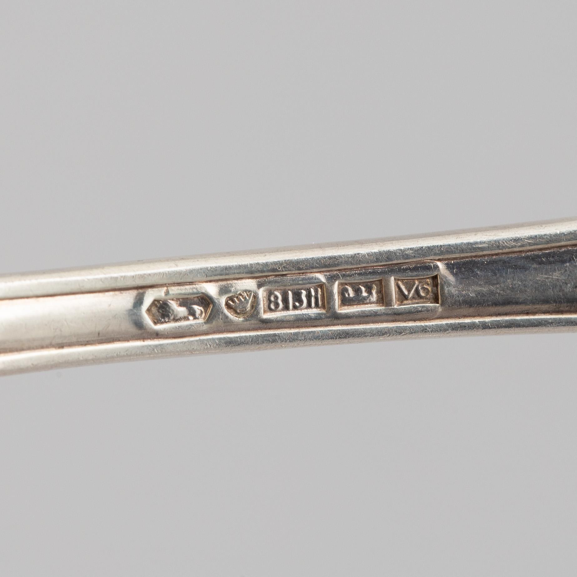 A 51-piece silver cutlery, Kultakeskus, Hämeenlinna, including 1951 and ten fruit knives, Suomen Kultaseppä Oy, Turku.