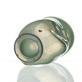 Gunnar Cyrén, a 'Graal' glass vase, Orrefors 1989.