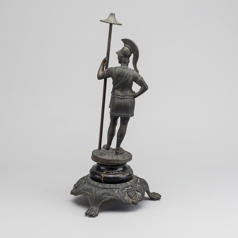 SKULPTUR, patinerad metall.  A.M Nacht 6821. Omkring 1900.